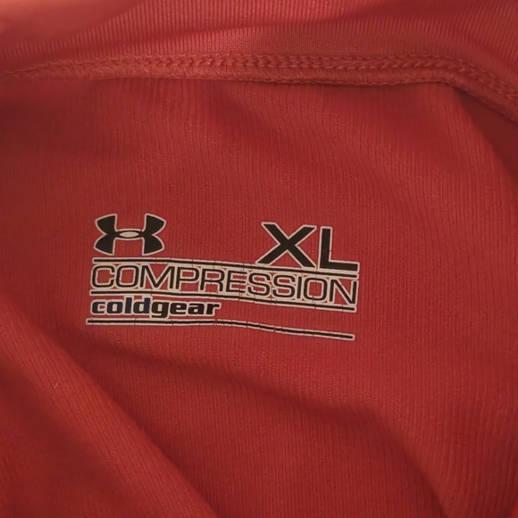 Under Armour Pink Cold Gear Compression Mock Neck Long Sleeve Top Size XL - Picture 5 of 6